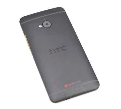 Original HTC M7 801c 801e 801n 801s Battery Cover Back Buttons Black - Image 1 of 4