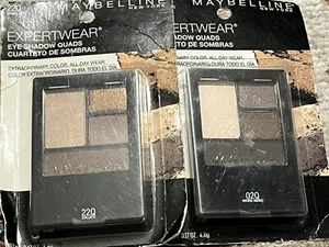 Maybelline Expert Wear Eyeshadow Quad Natural Smokes & Chai Latte - Picture 1 of 3