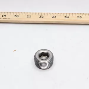 Countersunk Hex Head Plug Merchant Steel Black 1" - Picture 1 of 4