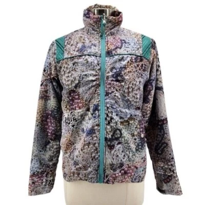 686 Womens Medium Jacket Pearl Print Satin Fleece Lined Multicolor Coat Zipper - Image 1 of 4