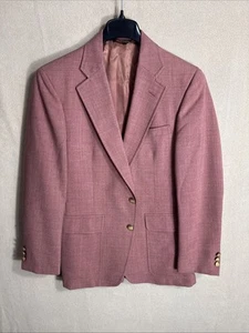 Blazer vintage Palm Beach uomo 40R bordeaux chiaro due bottoni oro no etichetta Union - Foto 1 di 13