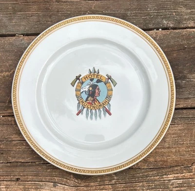 "Plato de cena de colección Hotel Multnomah 10"" Siracusa China Portland Oregón usado en excelente estado" Foto 1 de 4