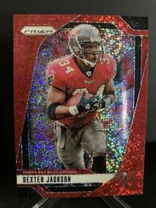 2024 PANINI PRIZM FOOTBALL DEXTER JACKSON RED SPARKLE BUCCANEERS - Picture 1 of 2