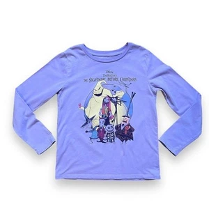 Disney Nightmare Before Christmas Girls Long Sleeve Graphic T-Shirt Tee 10/12 - Picture 1 of 4