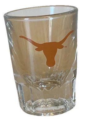 NCAA Texas Longhorns Team Logo Shot Glass Clear 2oz Orange Logo Jigger Shooter - Image 1 of 4
