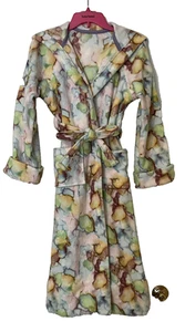 Girls Robe w/ Hood Pink Pattern Floor Length Size 14 - 16 HANDMADE - Picture 1 of 12