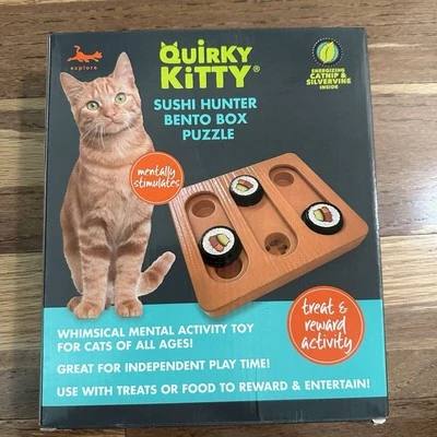NEW!! Quirky Kitty Sushi Hunter Bento Box Puzzle for Cats, Game, Treats - Image 1 of 4