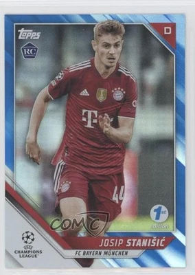 2021 UCL Collection 1st Edition Blue Inferno Foil /30 Josip Stanisic Rookie RC - Image 1 of 2