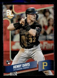 2024 TOPPS BIG LEAGUE RED FOIL /5 WRAPPER ROOKIE HENRY DAVIS PIRATES - Picture 1 of 1