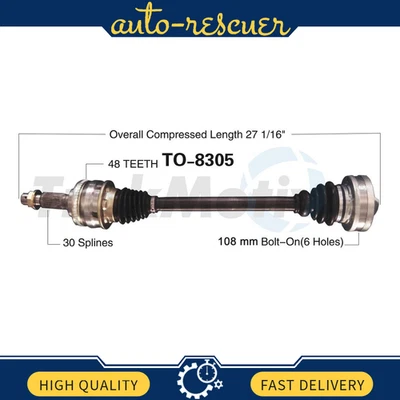 For Lexus IS300 2001-2005 Rear Passenger Right CV Axle Shaft SurTrack TO-8305 - Image 1 of 2