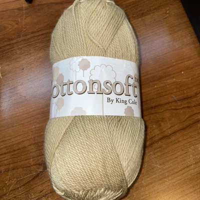 King Cole yarn COTTONSOFT DK #1578 Khaki  - 100g / 229yd / 210m - 100% Cotton - Image 1 of 4