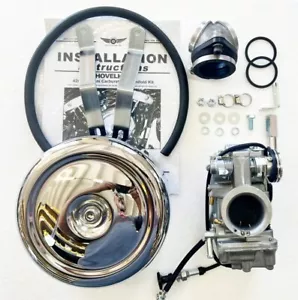 New Genuine Complete Mikuni 42mm Carburetor Kit For Harley Davidson Shovelhead - Foto 1 di 1