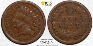 1864 1C PCGS VG08 Indian Mint Error Bisect Obv Die Crack - RicksCafeAmerican.com