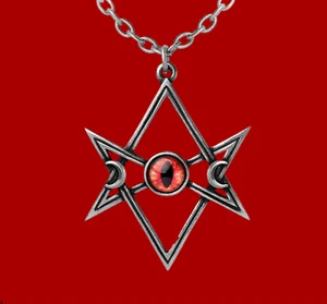 Unicursal Hex Pendant goth punk occult thelema satanic alternative - Picture 1 of 3