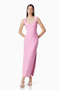 Elliatt Gia Fitted Gown Dress Pink Wedding Guest Cocktail Birthday size S NWT - Picture 1 of 8