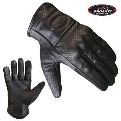 PROANTI Motorradhandschuhe Leder Sommer Motorrad Handschuhe Touchscreen Funktion