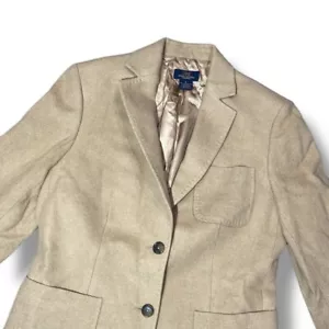 '346' Brooks Brothers Vintage Women's Genuine Camel Hair Italian Blazer Jacket 6 - Picture 1 of 7