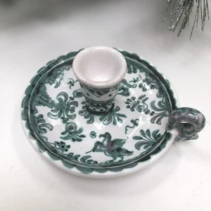 Vintage Ceramic Handpainted Berardos Candle Holder Plate Portugal 🇵🇹 - Picture 1 of 7