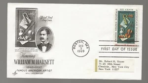 US Scott #1386, First Day Cover 12/3/69 Boston Single Harnett - Picture 1 of 1