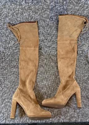 Botas de tacón de gamuza Stuart Weitzman Highland OTK para mujer 9,5 Foto 1 de 4