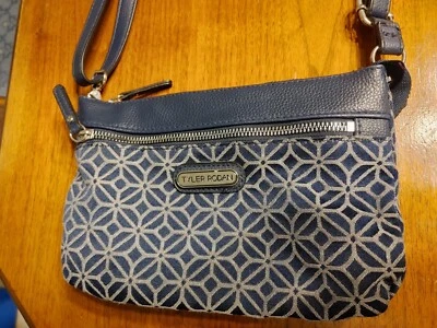 Tyler Rodan Blue Print Crossbody Purse - Image 1 of 4