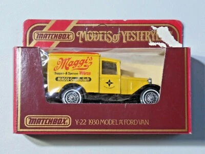 Matchbox Models of Yesteryear Y22 1930 Model A Ford Van Yellow Maggi's MIB - Image 1 of 4