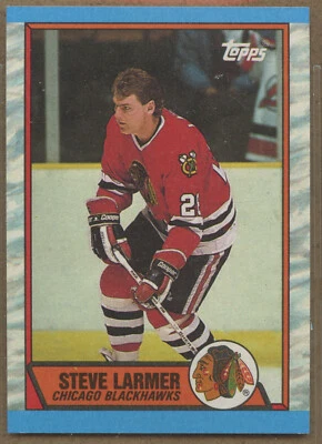 1989-90 Topps #179 Steve Larmer Chicago Blackhawks - Image 1 of 2