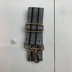 Black White Striped Duffle Bag Adjustable Strap - Picture 1 of 2