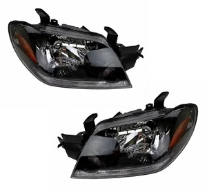 Pair Headlights Mitsubishi Outlander ZE 02/03-06/04 New Front Lamps Halogen 03 - Picture 1 of 9