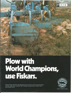 Original Fiskars Argosta and Argomat Plows Dealer Sales Brochure Form # 10T/977 - Picture 1 of 2