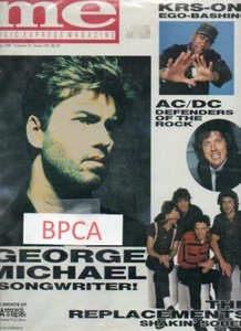 GEORGE MICHAEL OF WHAM AC/DC THE REPLACEMENTS 1990 CANADIAN MUSIC EXPRESS MAG - Picture 1 of 3