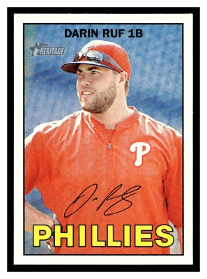 2016 Topps Heritage  #47 Darin Ruf - Image 1 of 2