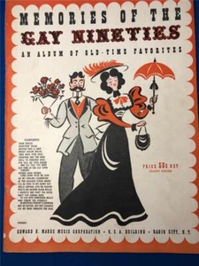 Memories of The Gay Nineties Vintage Klavier Noten 20 tolle alte Songs - Bild 1 von 1