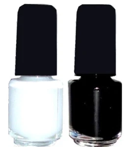 Set: Je 5ml Stampinglack Weiß & schwarz. Nagellack, Stempellack, Stempel Nagel - Bild 1 von 3