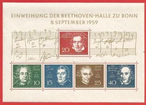 Beethovenhalle Bonn Händel Beethoven Haydn Bund Bloque 2 sin usar - Imagen 1 de 1