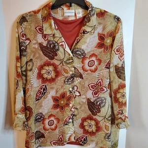 Blusa Alfred Dunner para mujer con carcasa a juego talla 18 - Imagen 1 de 8