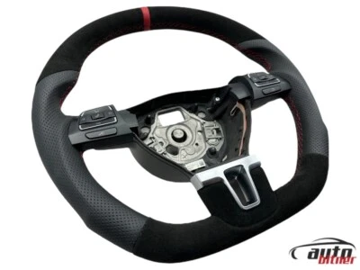 TAUSCH Lenkrad Leder Alcantara Vw Golf PLUS Vw EOS Multifunktion Abgeflacht - Bild 1 von 4