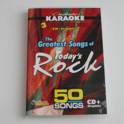 TODAY'S ROCK KARAOKE CD+G CHARTBUSTER 5019 3 DISC NEW IN CASE w/SONG LIST  - Image 1 of 4
