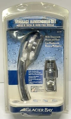 Juego de ducha de mano de masaje Glacier Bay con manguera de montaje de brazo de ducha 6 rociadores 36 chorros EE. UU. Foto 1 de 4