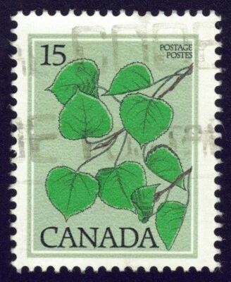 Canada sc#717 Medium Value - Trees: Trembling Aspen, Used - Imagem 1 de 2