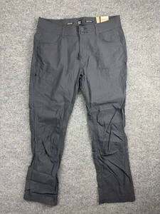 prAna Halle Hiking Pants Women's 12 Reg Gray Nylon Straight Fit NWT - Picture 1 of 10