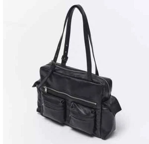 Bolso utilitario SAMO ONDOH L napa negro/bolsillo cruzado bolso de hombro Corea de moda - Imagen 1 de 13