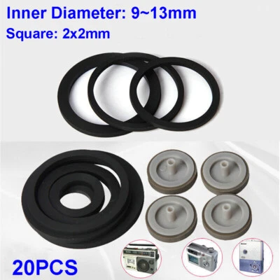 20pc Square 2mm Idler Gear Back Pulley Wheel Rubber Belts Kits Set for Walkman - Image 1 of 4