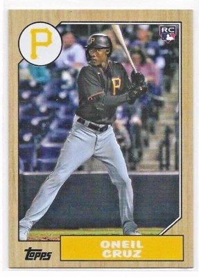 Oneil Cruz, Pirates RC — 2022 Topps Archives '87 Topps Photo Variations #211 - Image 1 of 2