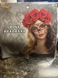 NEW Package Spirit Halloween Rose Headband Crown Costume Day Of The Dead Floral - Picture 1 of 2