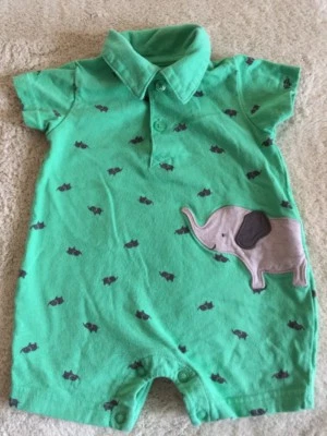 Pantalones cortos de manga corta Just One You Boys verde gris elefante 3 meses  Foto 1 de 4