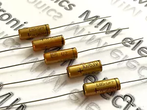 5pcs EBS-GPF Electrolytic Axial Audio Capacitor 10uF 63V ROE 105°C NOS - Picture 1 of 5