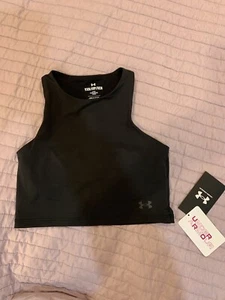 UNDER ARMOUR Crop Tank Built-In Bra Girls YXS 7 BRAND NEW with Tags - Picture 1 of 3