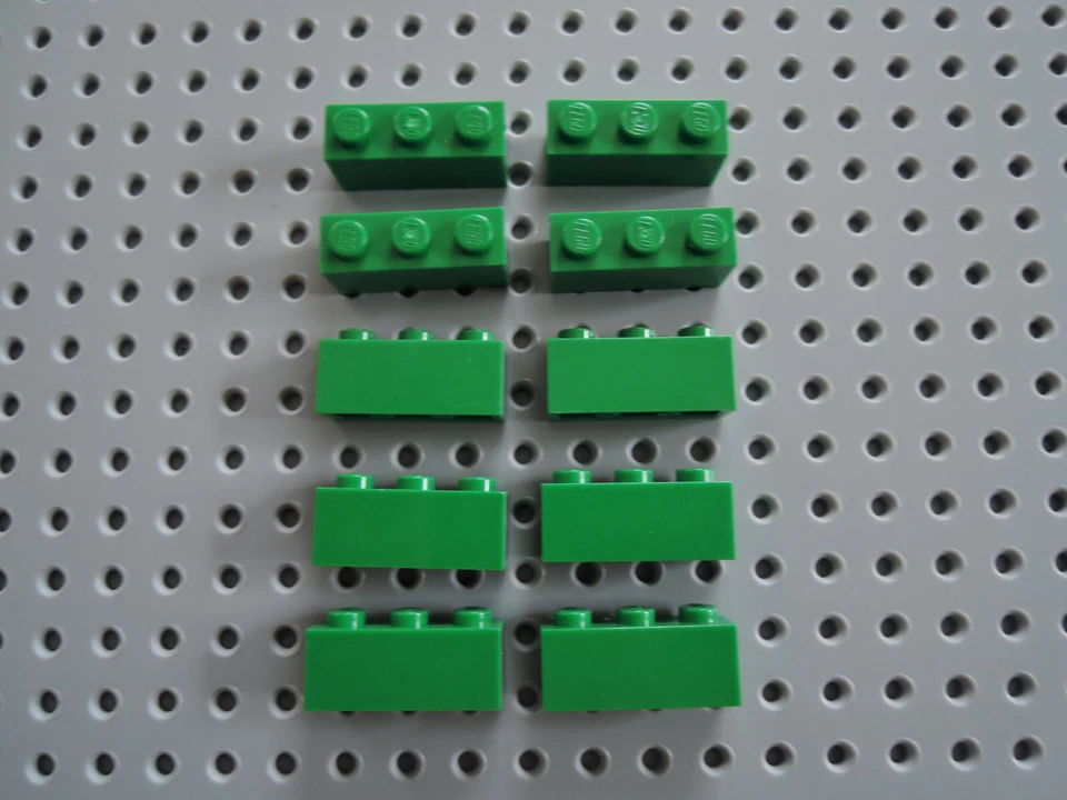 LEGO 10 x Stein Baustein Basic 3622  grün  1x3 - Bild 1 von 1