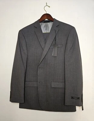 Traje Marc New York by Andrew Marc Para Hombre Ajuste Moderno NUEVO Carbón Sólido, 42R, 35W  Foto 1 de 4